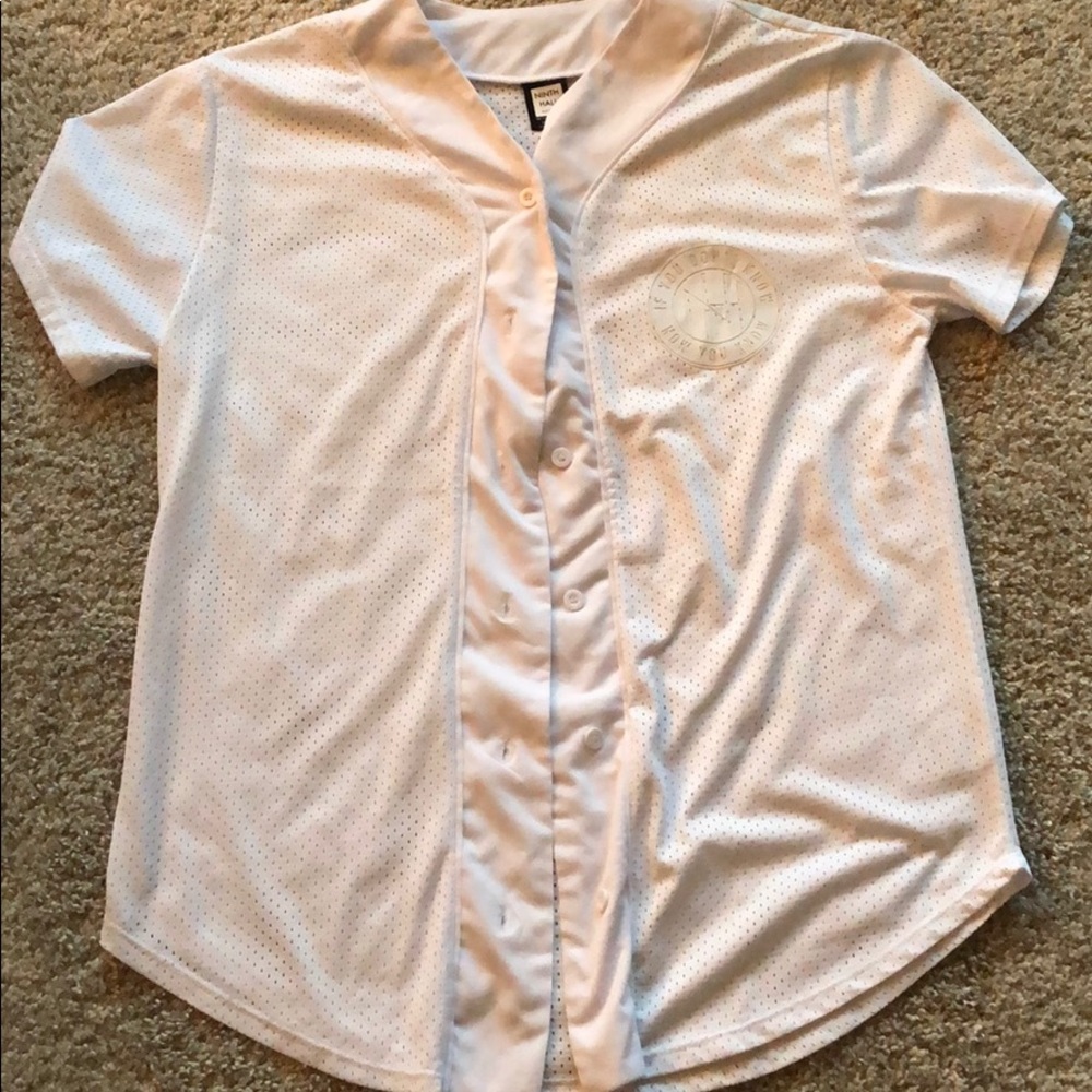 Mesh baseball jersey